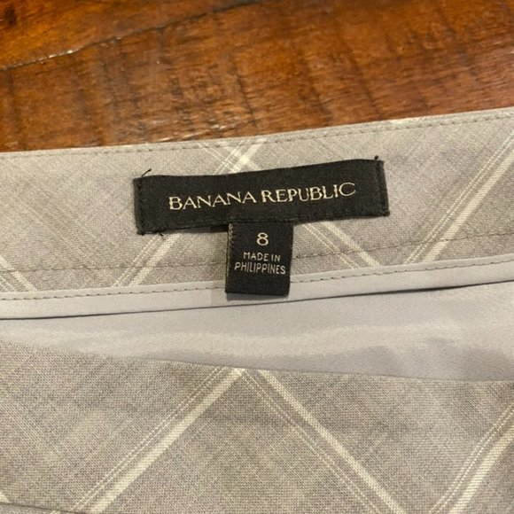 Gray Window Pane Banana Republic Pencil Skirt - Picture 3 of 3